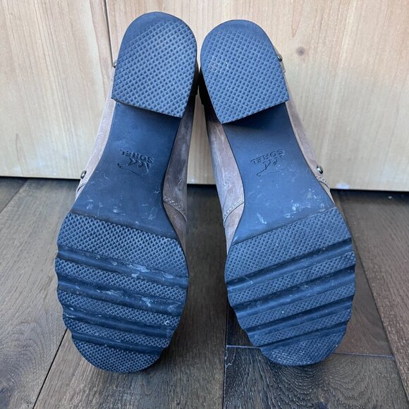 Sorel Addington Chelsea Heeled Boots Brown Leather Ankle Booties Size 6.5 - Picture 8 of 8